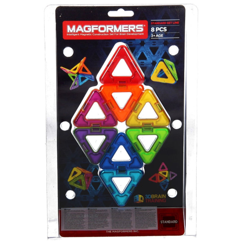 verpakking magformer driehoekjes, 8 stuks, magneetspeelgoed