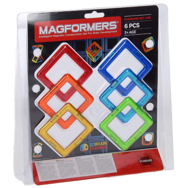 verpakking magfomers 6 vierkantjes, motoriekspeelgoed
