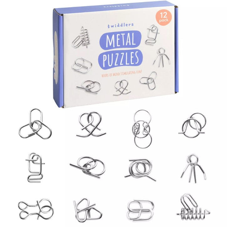 metal puzzles 12 stuks twiddler uit doos