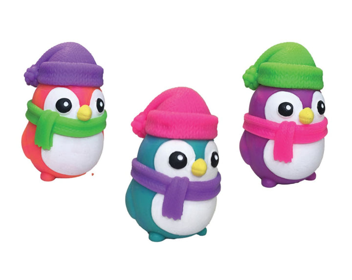 drie kleuren pinguin van needoh, antistress bal