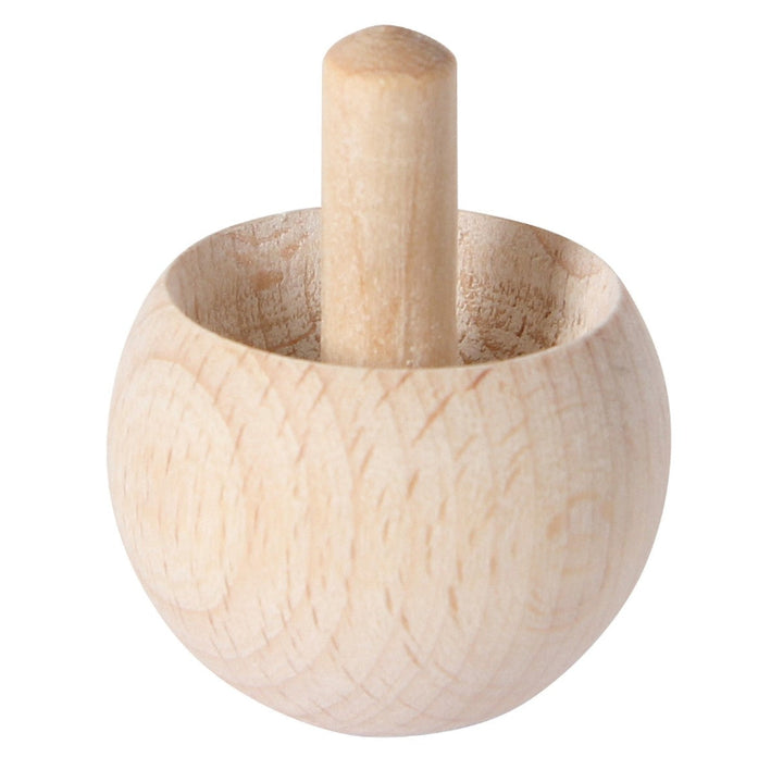 omkeertol onbehandelt hout, montessorie materiaal, diy inkleuren, maak je eigen tol