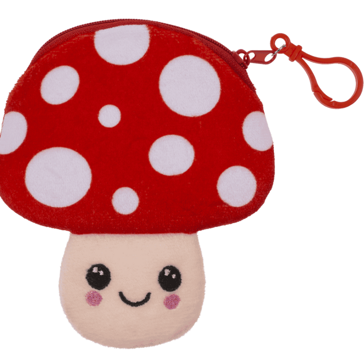 Kawaii paddenstoel portemonnee met rits voor het oefenen van fijne motoriek