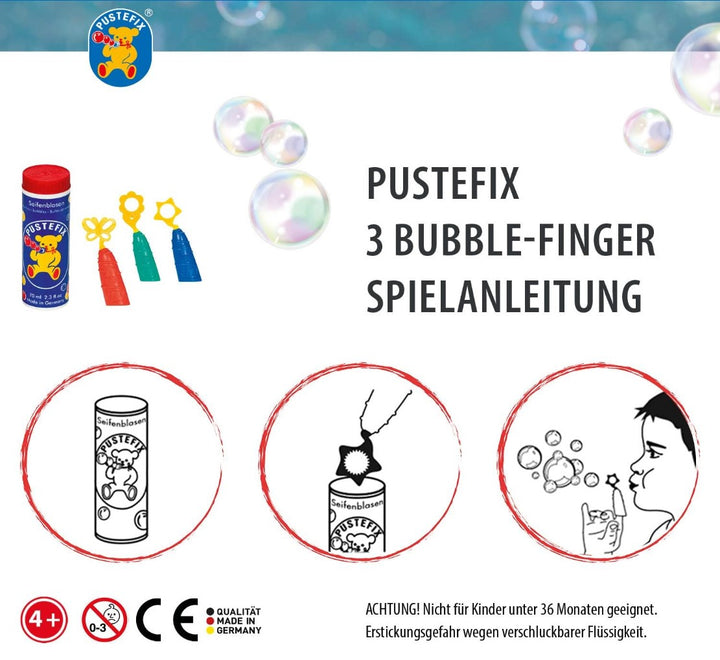 Pustefix bubble finger, bellenblaas vingerhoed
