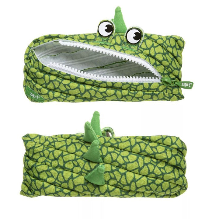 etui, ritsetui, van zip it, zipit, ritsetui, groen, groene draak, motoriekspeelgoed