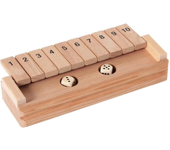 shut the box spel tot 10, rekenen tot 12, school spel