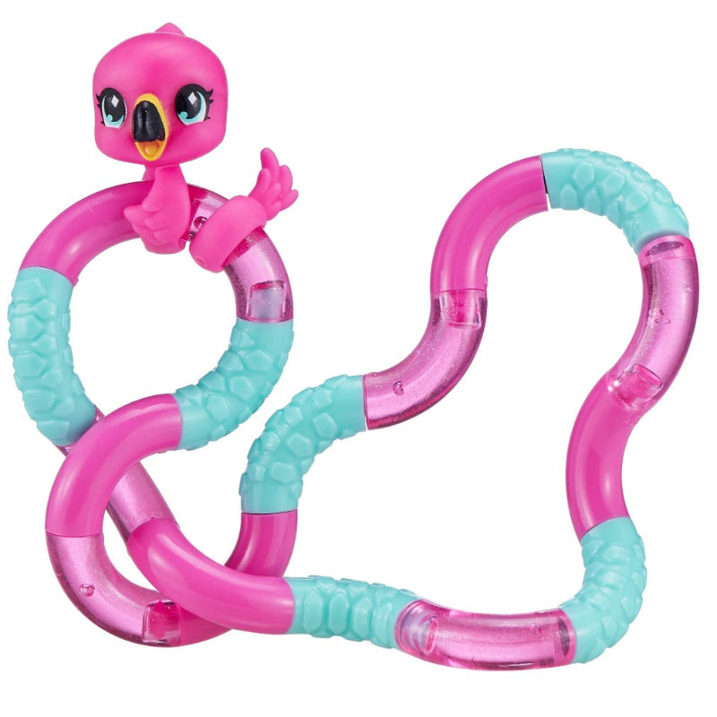 roze blauwe tangle met flamingo vriend, fidget speelgoed