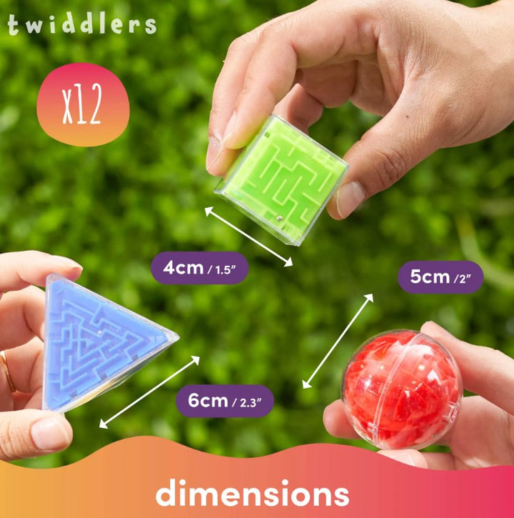 Mini brain teaser puzzels 12 stuks