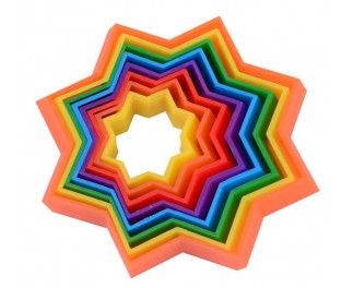 Fidget 3D Stern Regenbogen