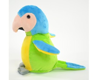 Knuffel recorder groene papegaai